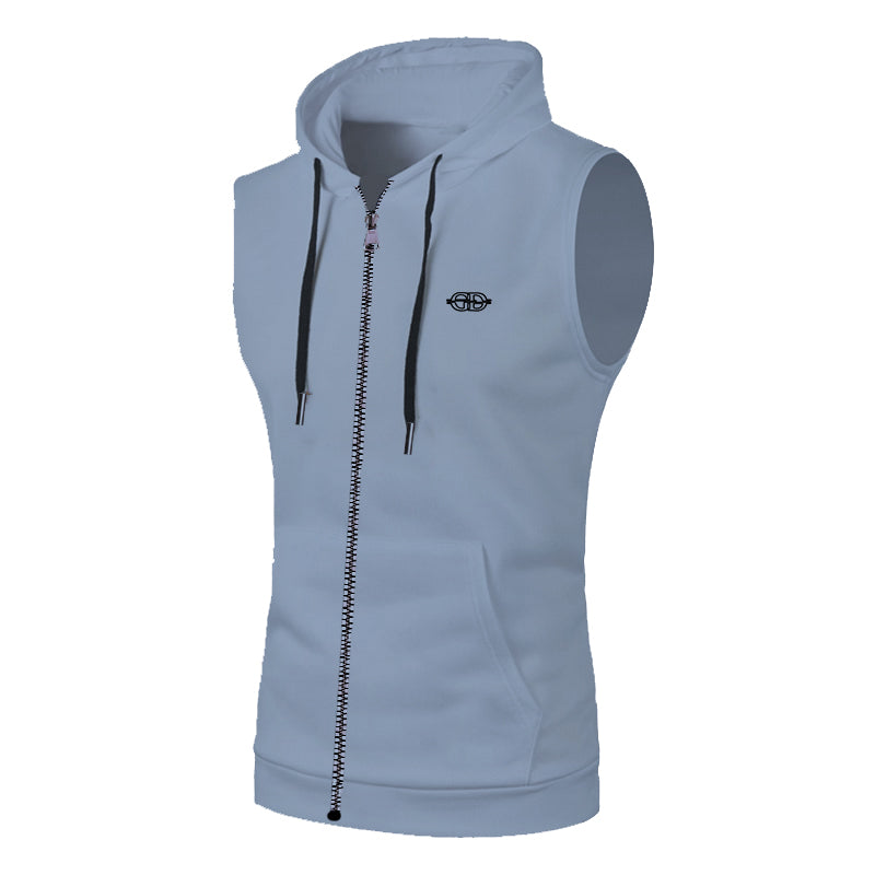 Mens Hooded Sleeveless Hoodie Casual Summer Gym Workout Sports Vest Top