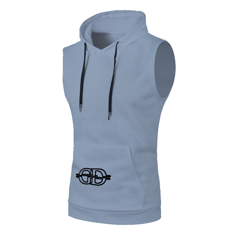 Mens Sleeveless Hoodie Gym Fitness Muscle Tank Top Hooded Vest Sportswear