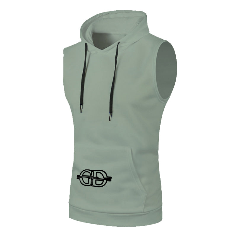 Mens Sleeveless Hoodie Gym Fitness Muscle Tank Top Hooded Vest Sportswear