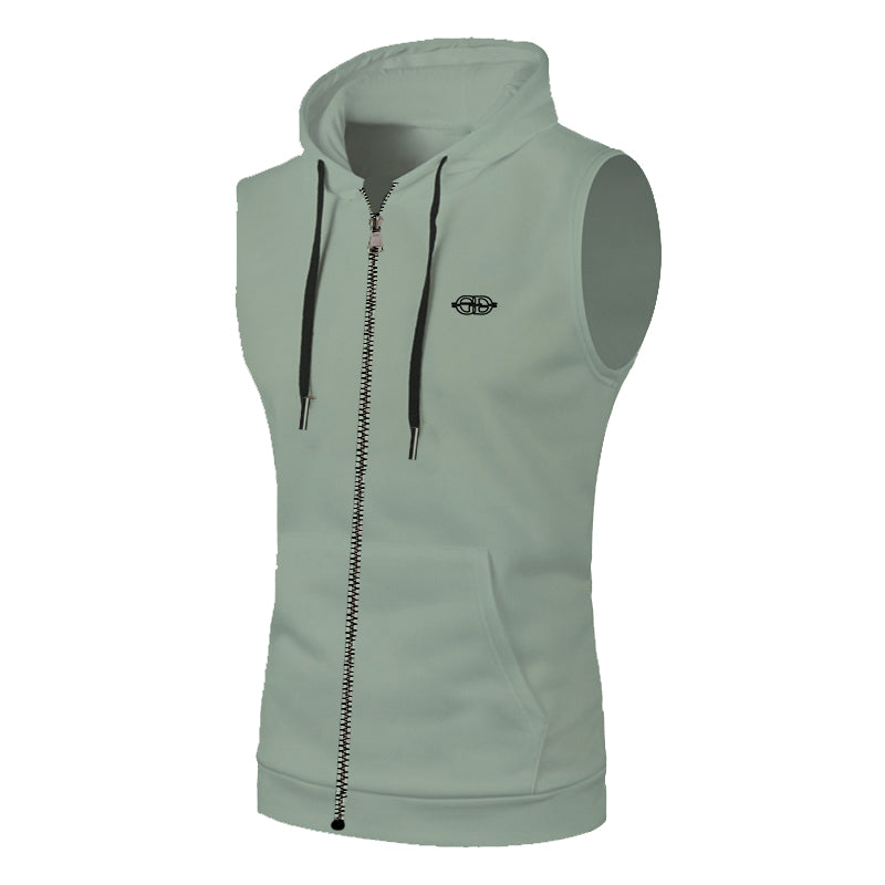 Mens Hooded Sleeveless Hoodie Casual Summer Gym Workout Sports Vest Top
