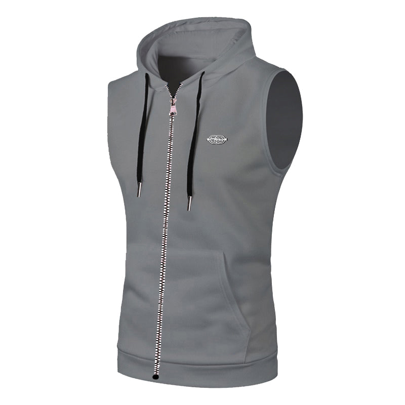 Mens Hooded Sleeveless Hoodie Casual Summer Gym Workout Sports Vest Top