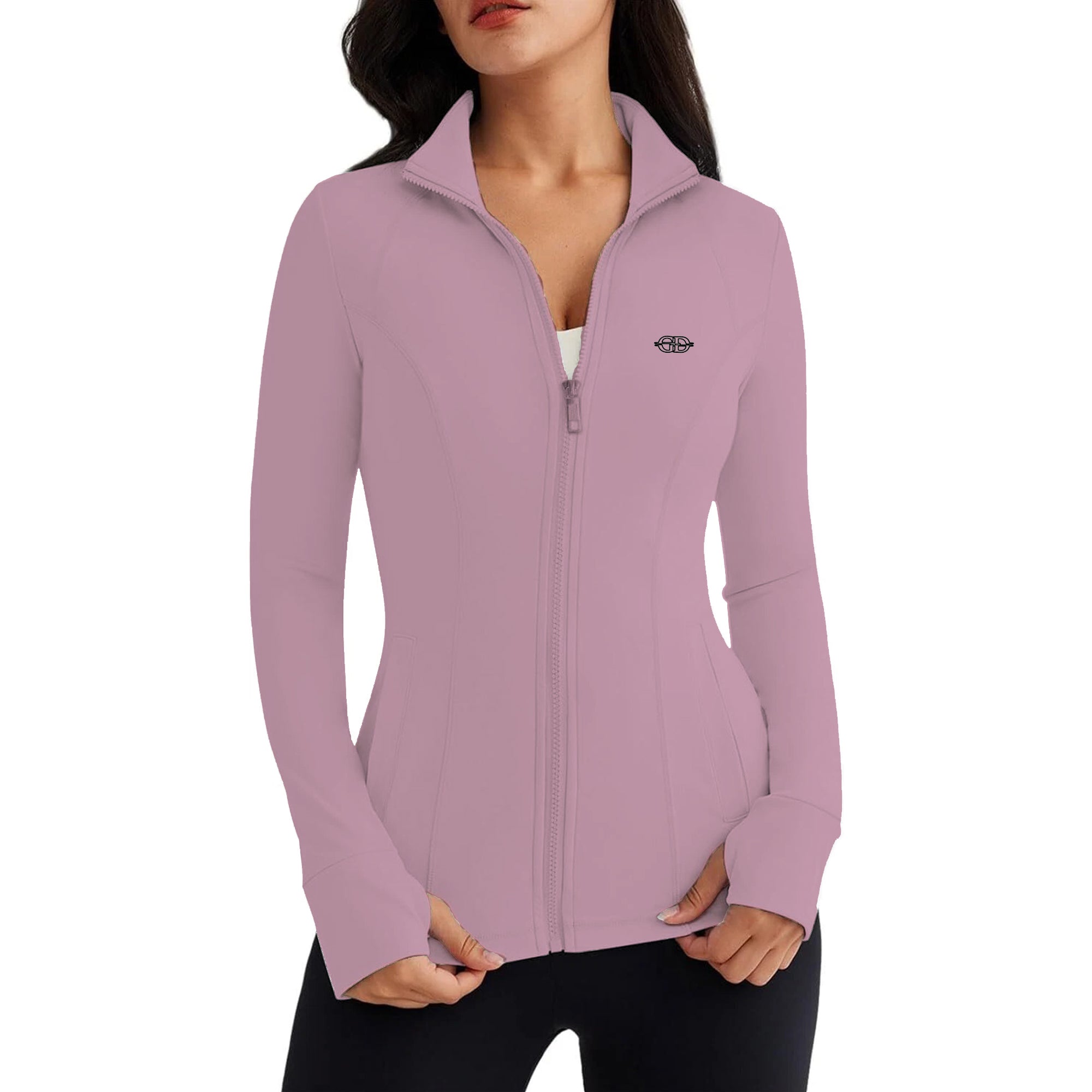 Women's Athletic Gym Jacket – Moisture-Wicking, Stretch Fabric & Thumb Holes
