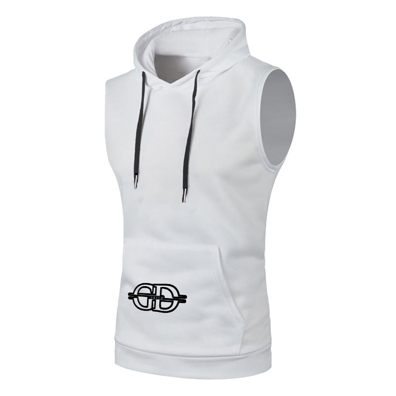 Mens Sleeveless Hoodie Gym Fitness Muscle Tank Top Hooded Vest Sportswear